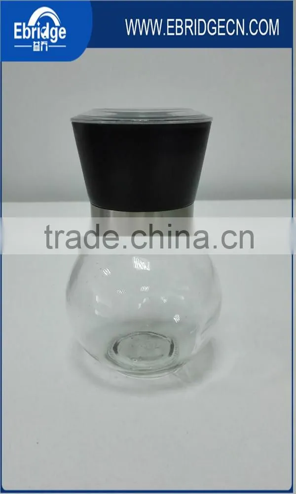 glass spice bottle grinder/ pepper and salt mill