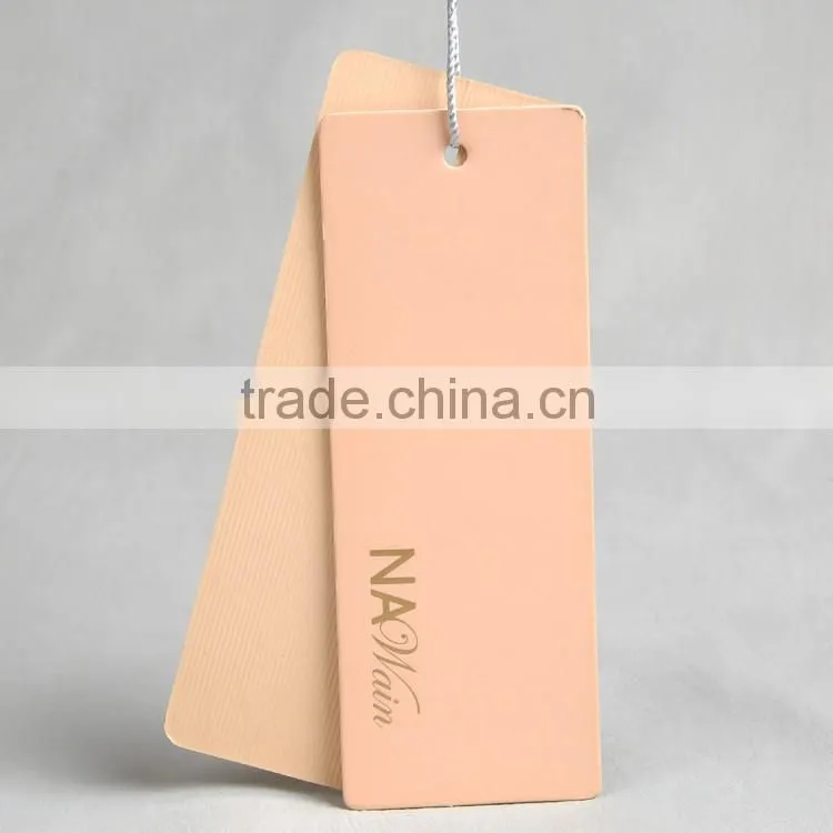 Gold foil recycled paper hang tag for women dress