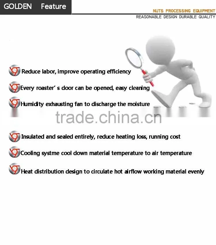 Professional Nut Equipment Peanut Roasting Blanching Line