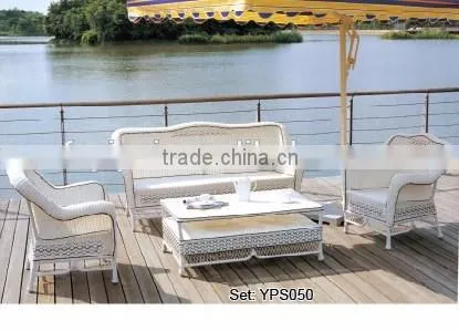 00 Outdoor coffee shop modern design elegant rattan sofa Garden dining set YPS050