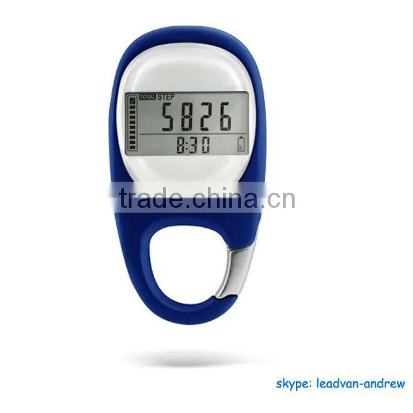 Goal Tracker 7 Days Memory 3D Pedometer With Carabiner