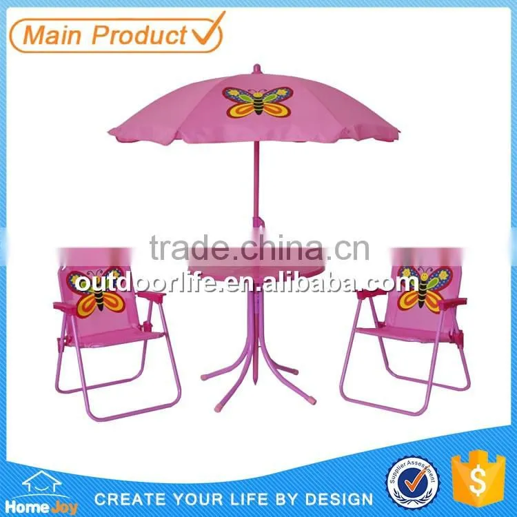 Outdoor leisure lovely folding kids beach chair with umbrella