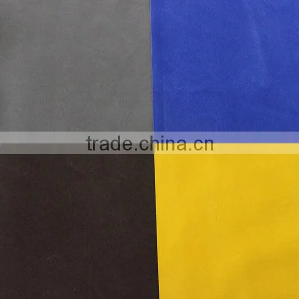flocking pu leather PU synthetic leather for making shoes from China wholesale faux leather fabric