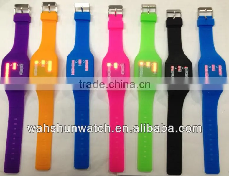 new 2013 Airplane silicone LED watches men with changing colorful lights