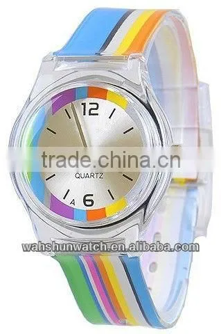 2016 colorful kid watch silicon digital cheap watches girls sex picture fashion rainbow strap wrist watch