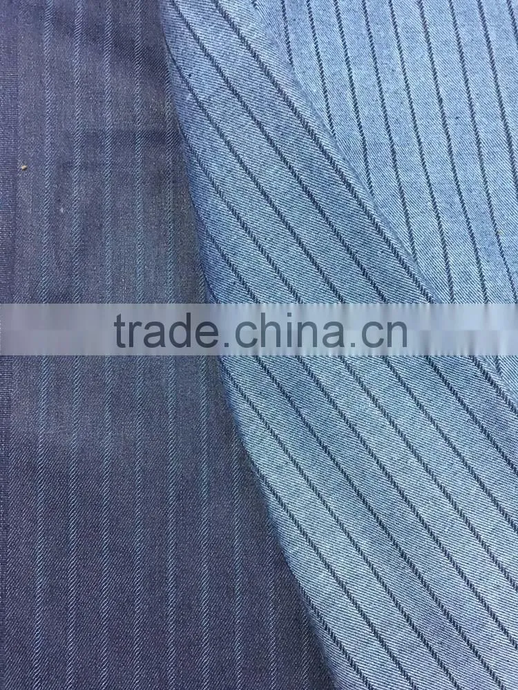 stock Stripes cotton stretch denim fabric P3F4-D15102403
