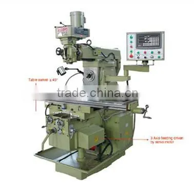 X6336WS universal milling machine with table swivel 45 degree