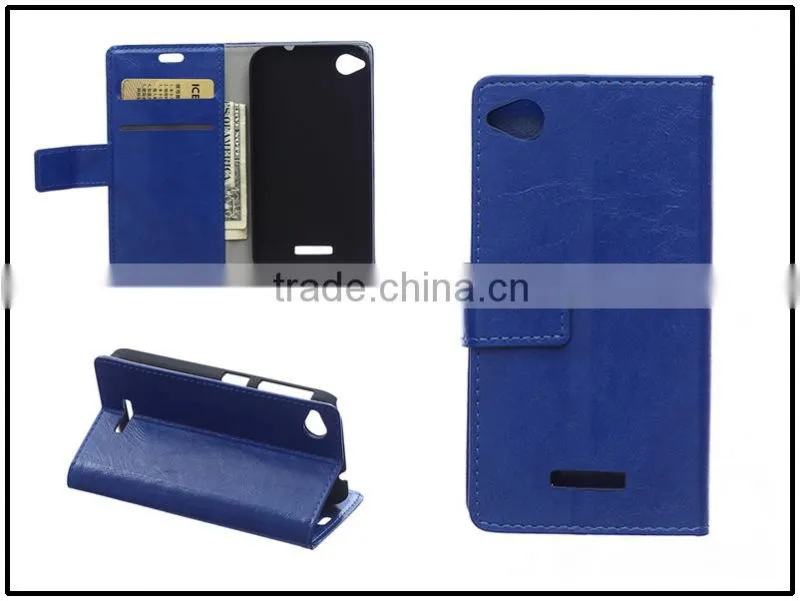 Wholesale color crazy horse pu lether case for htc 320/526/728/828/one A9 support adjustable stand function wallet case