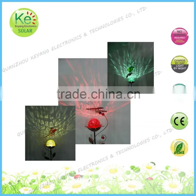New unique lighting pole integrated outdoor solar garden post light
