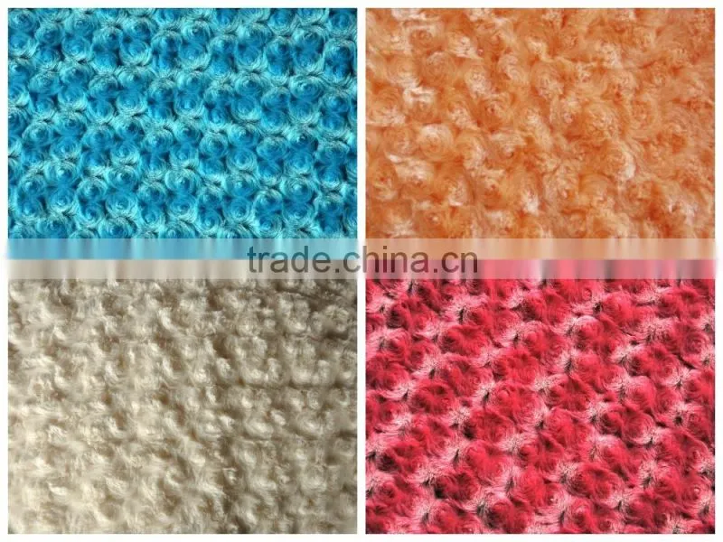 100% polyester high deep pile plush fleece fabric