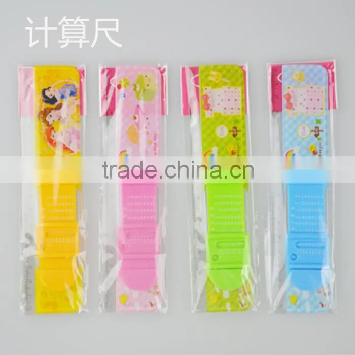 sliding ruler, plastic ruler triangle protractor set