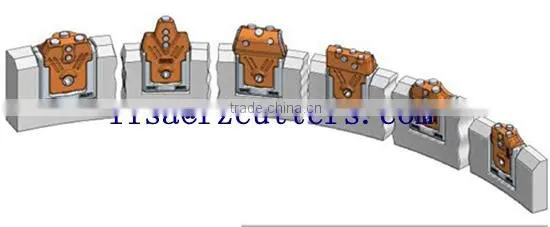 BFZ26 BFZ72/B Foundation drilling casing bits quick change bars replaceable blocks piling rig flat teeth