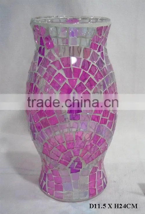 mosaic glass vases for home decro