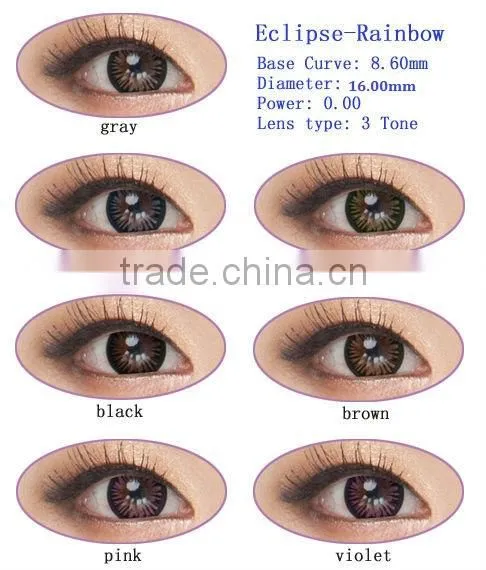 wholesale Korea Eclipse rainbow soft color contact lens