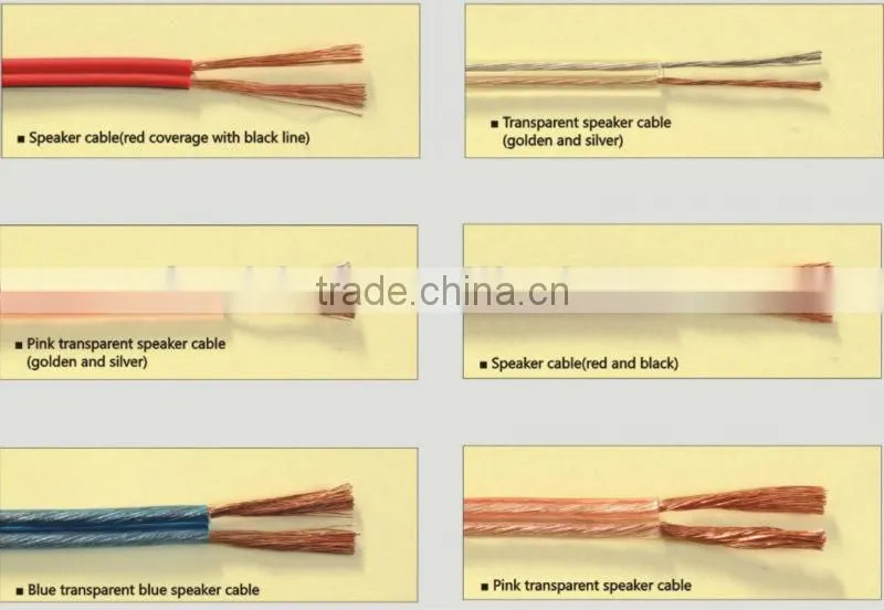 Red Speakers cable Copper with high quality