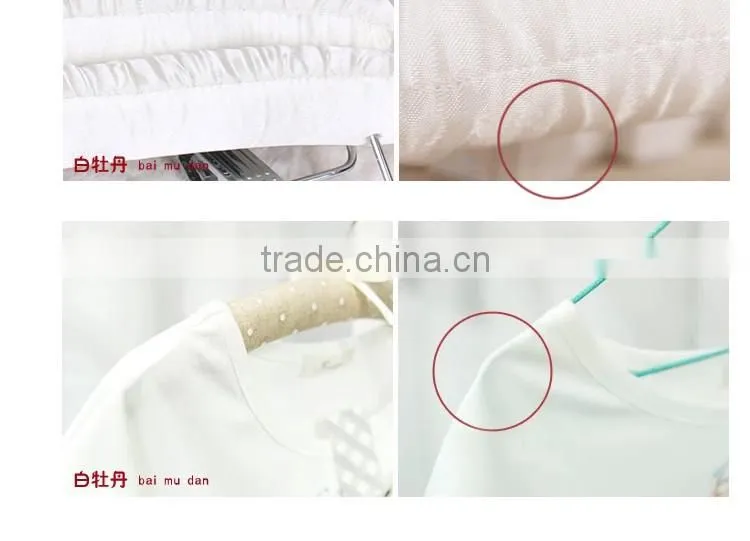 Clothes hanger fabric display hanger with two metal clips