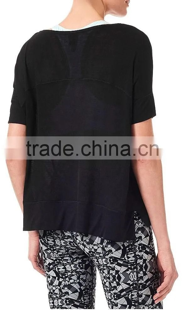 Ramax Custom Women Sport Oversized Short Sleeve T Shirt For Yoga Top