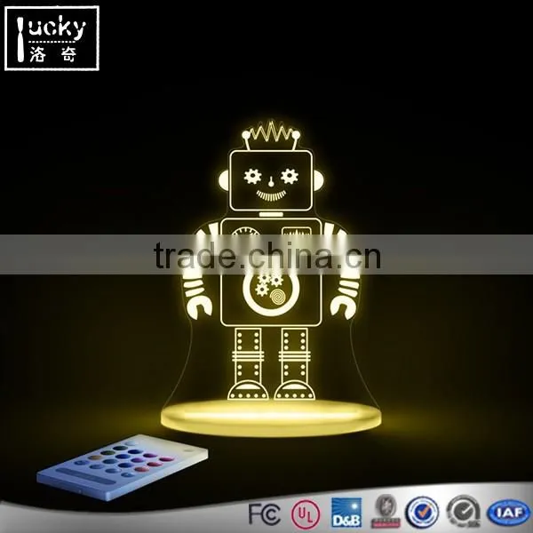 Acrylic RGB Display Led Night Light for bedroom