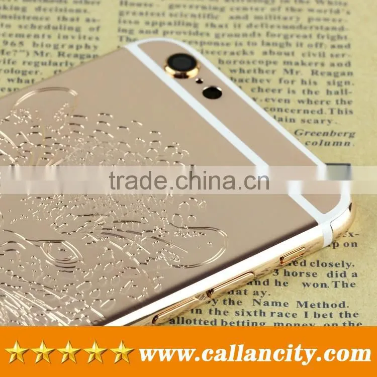 High quality new design for iphone 6 rose gold housing with back cover