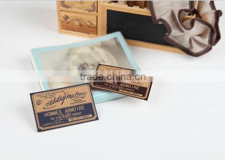 custom kraft paper leather label