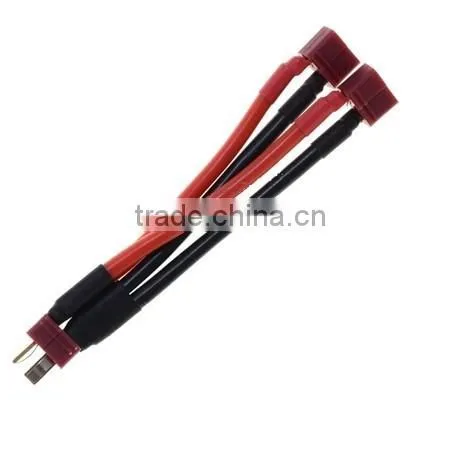 T Dean Plug Male to 2 T Dean Plug Female Parallel Y Harness Cable