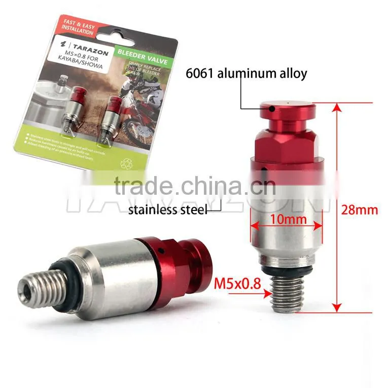 Motorcycle high precise bleeder valve M5*0.8 for dirt bike