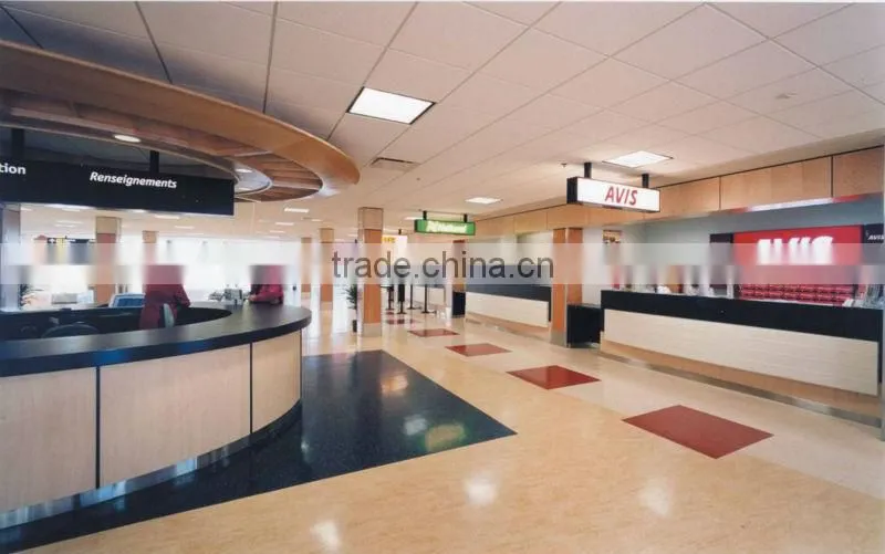 vinyl flooring trim for shopping center,offices,hotel etc with easy cleaning, anti-bacteria and waterproof