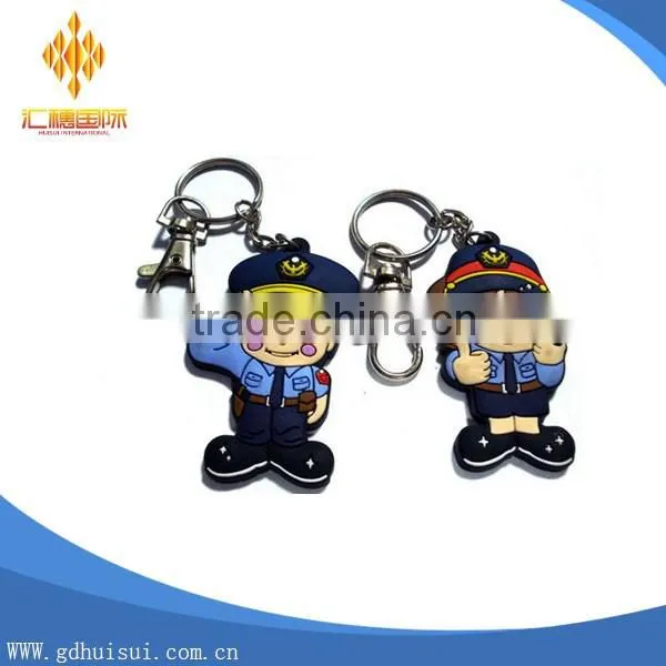 Top sale rubber soft PVC retractable key chain