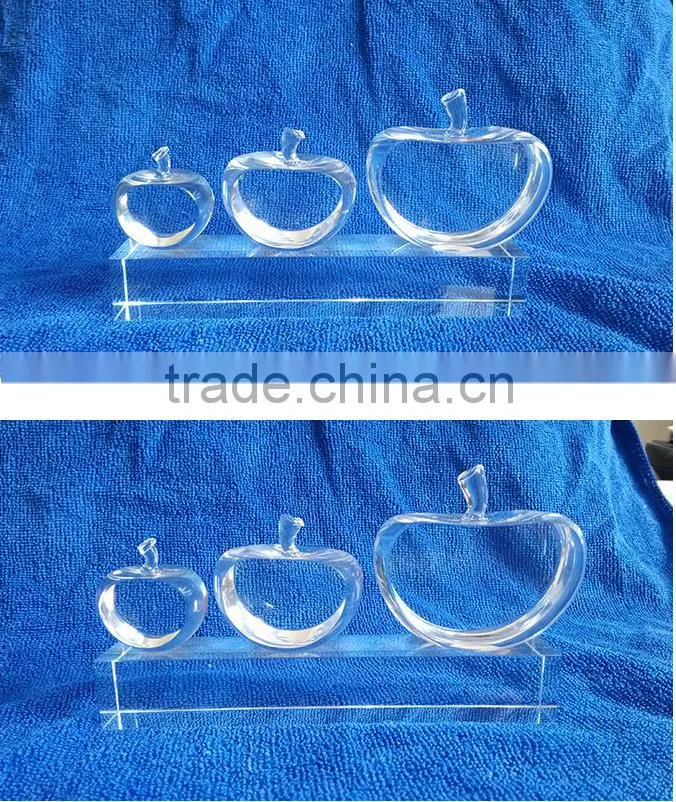 New apple shape crystal paperweight