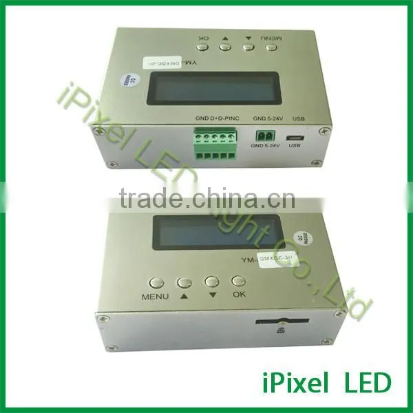 dc24v, 23mm/30mm diameter multicolor pixe led tube lighting controlled by DMX, Artnet controller