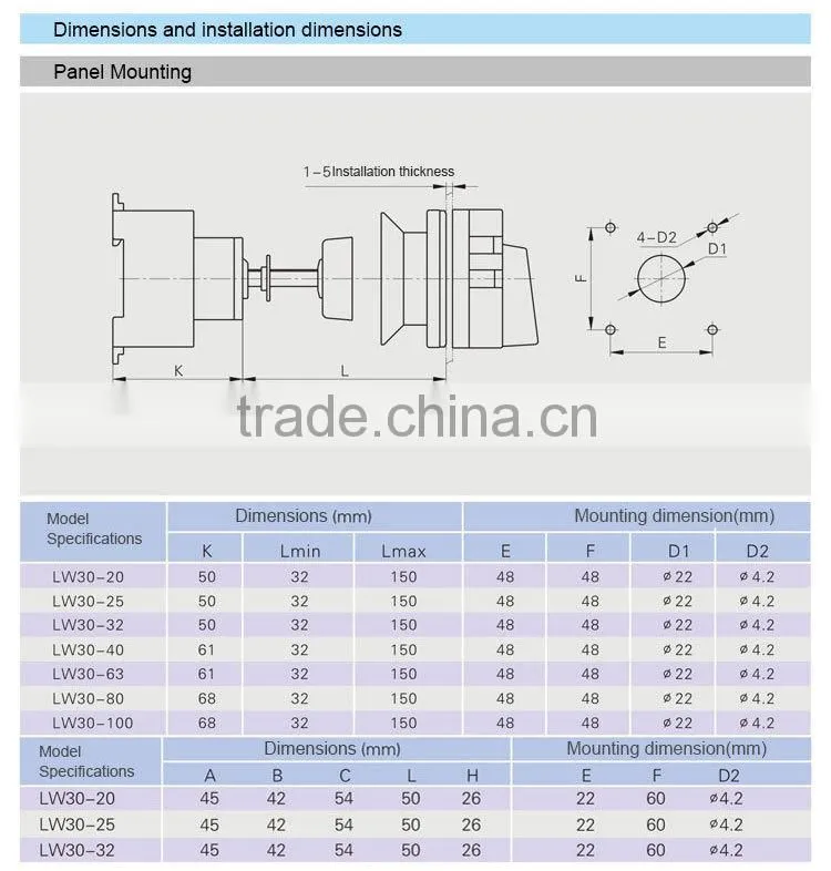Remote Control Switch Selector Switch(LW30-100)