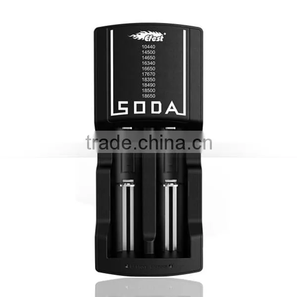 Authentic efest Soda 2 bay intelligent battery charger two slots 18650 battery charger