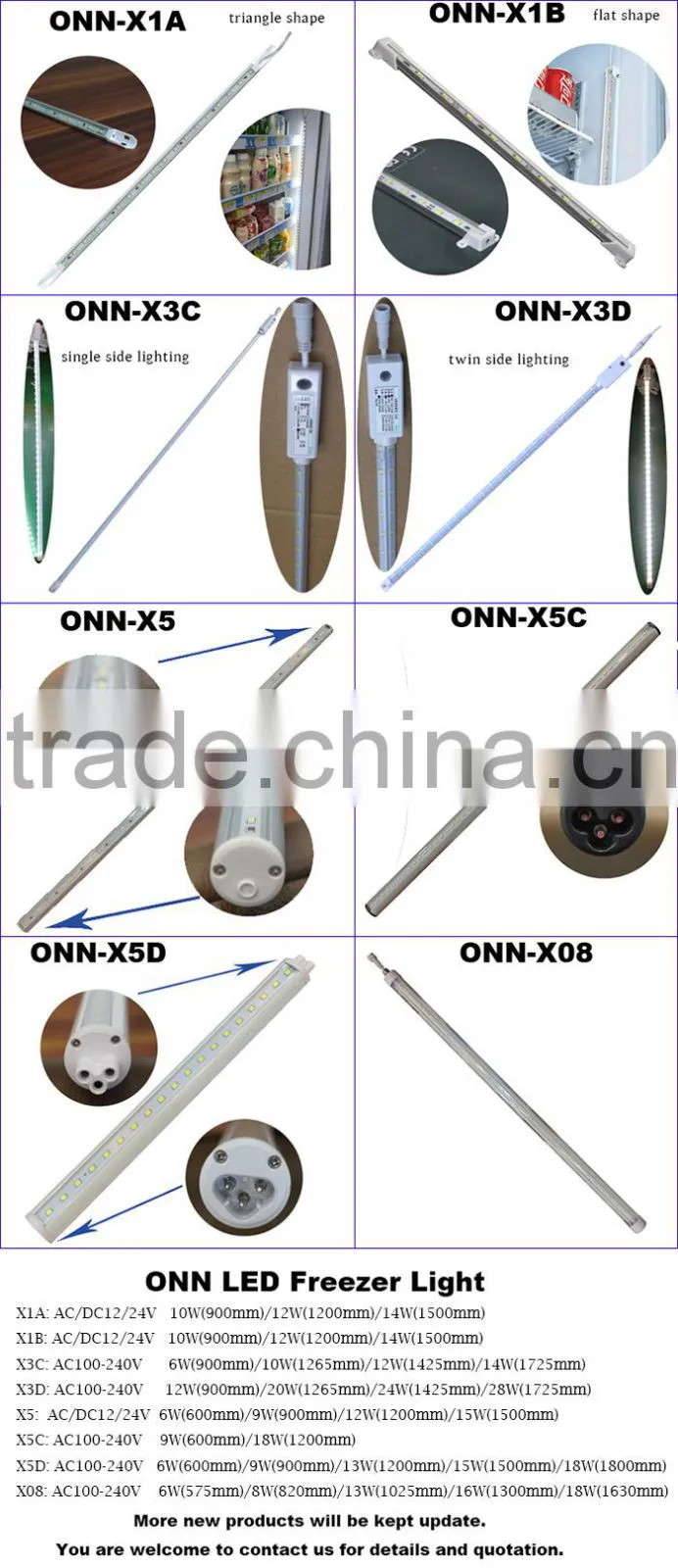 ONN-X5 IP65 Pink Led Freezer Light for Meat Counter
