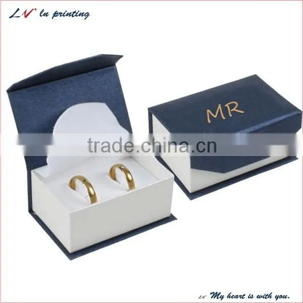 high quality paper jewelry box with foam insert for sale
