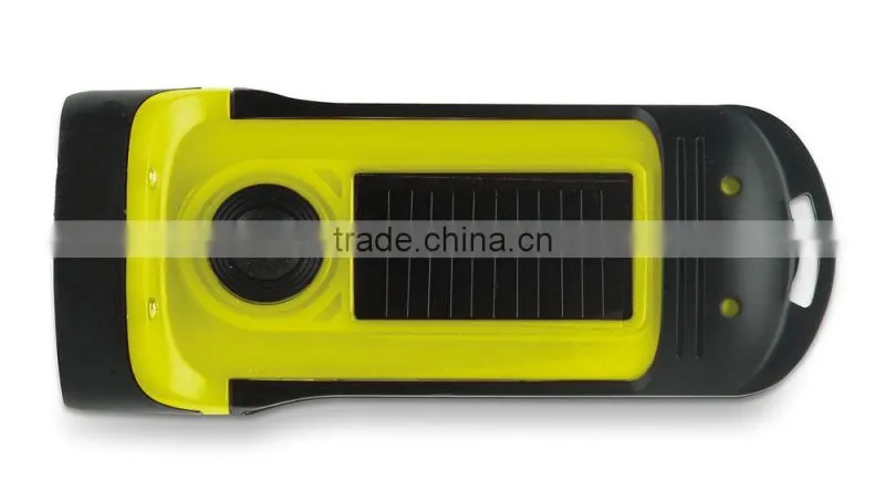 mini solar & dynamo flashlight keychain