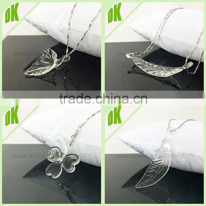 2015 latest wedding glass necklace designs // Factory wholesale meaningful living memory pendant glass fashionable jewelry
