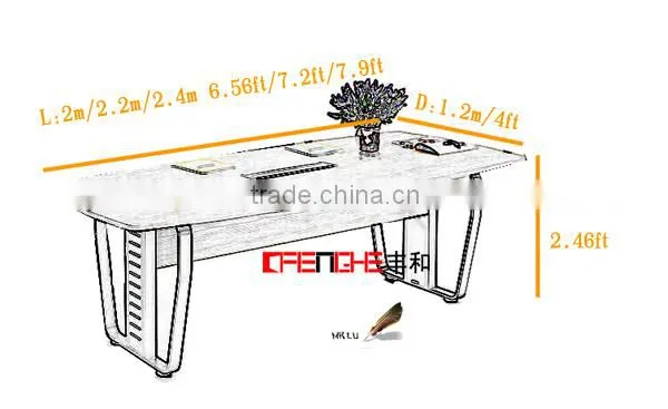 foshan oval-shape conferance table with socket