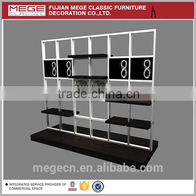 Hot selling two sides wooden shoe rack for shop