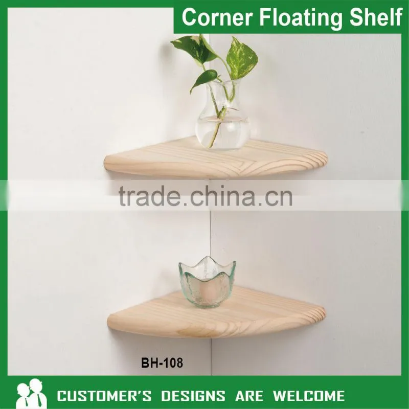 Wooden Wall Corner Shelf, Antique Wall Shelf, Home Wall Shelf