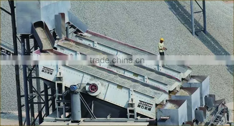 Kisstone mobile concrete vibrating screen,sand screening machine