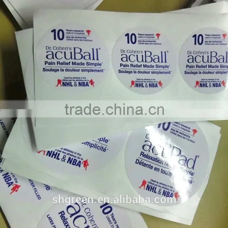 Hot stamping gold logo paper sticker