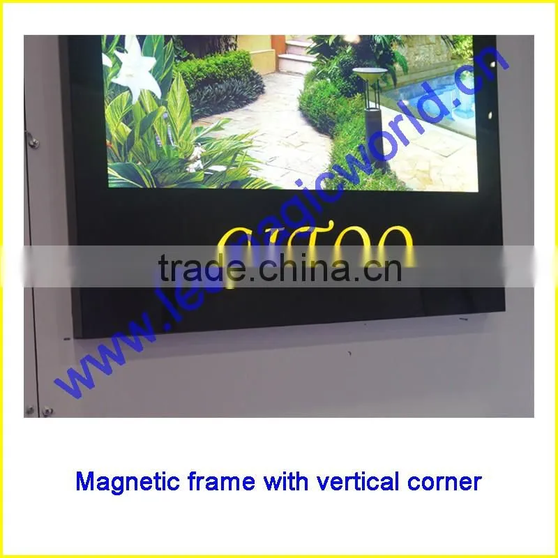 Magnetic advertising aluminum snap frame led extruded aluminum photo frame