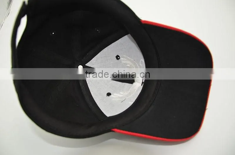 Wholesale Custom Black Sport Baseball Hat 6 Panel Baseball Caps
