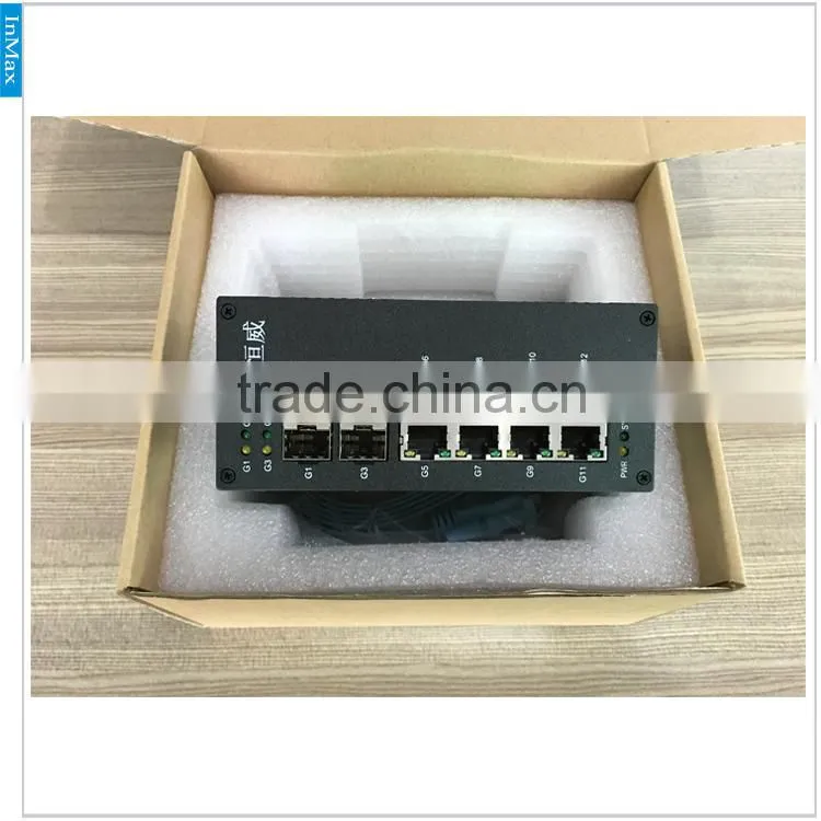 4x1000M FX(SFP Slot) + 8x10/100/1000MBase TX Full Gigabit Industrial Switch IP-Camera, Intelligent Transportation i712A