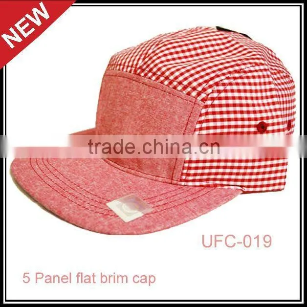 2012 New custom 5 panel snap back flat brim fitted baseball cap