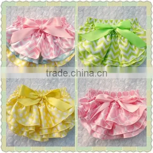 Hot sale baby girl ruffer bloomer cute design and wholesale price fit for new born baby soft fabric comfortable from china