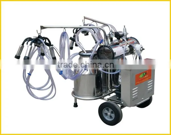 two buckets vacuum pump milking machine