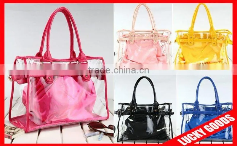 functional fashion plastic clear pvc pouch