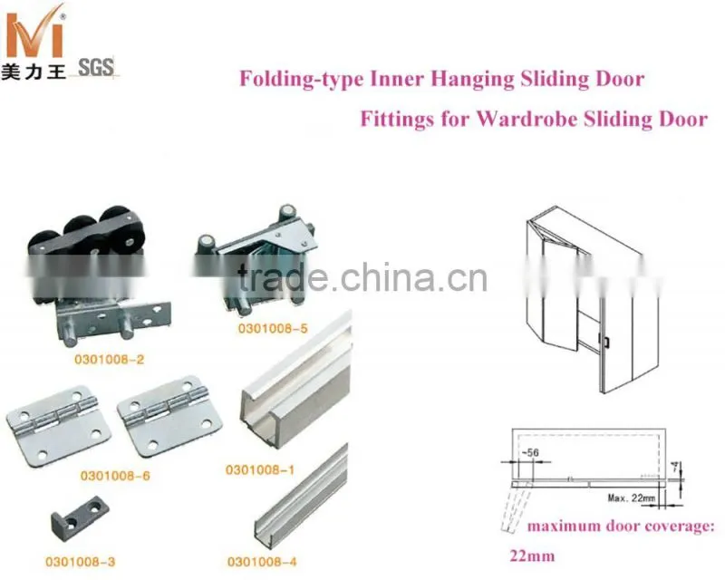 Wardrobe Sliding Door Roller Hardware for Sliding Folding Doors