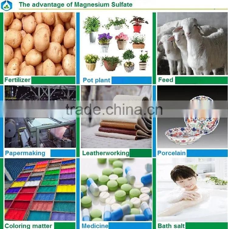 high purity magnesium sulphate for medicine and agricultural grade